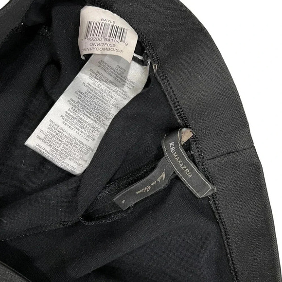 BCBGMaxAzria Black Gray Faux Leather Panel Moto Stretch Leggings S - Picture 3 of 3